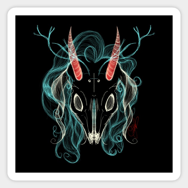 Goat girl Sticker by Opalescents